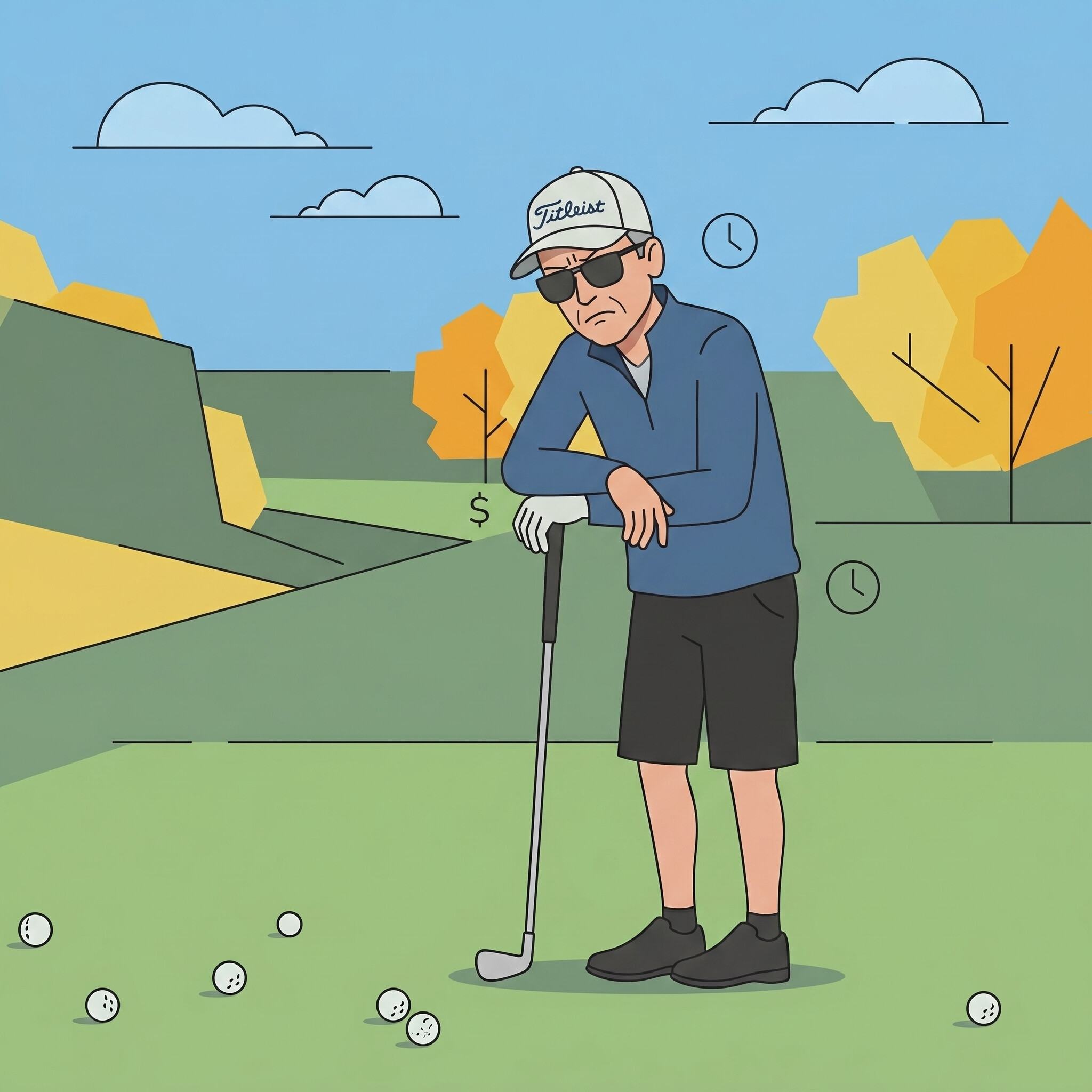 Golfer looking a bit old