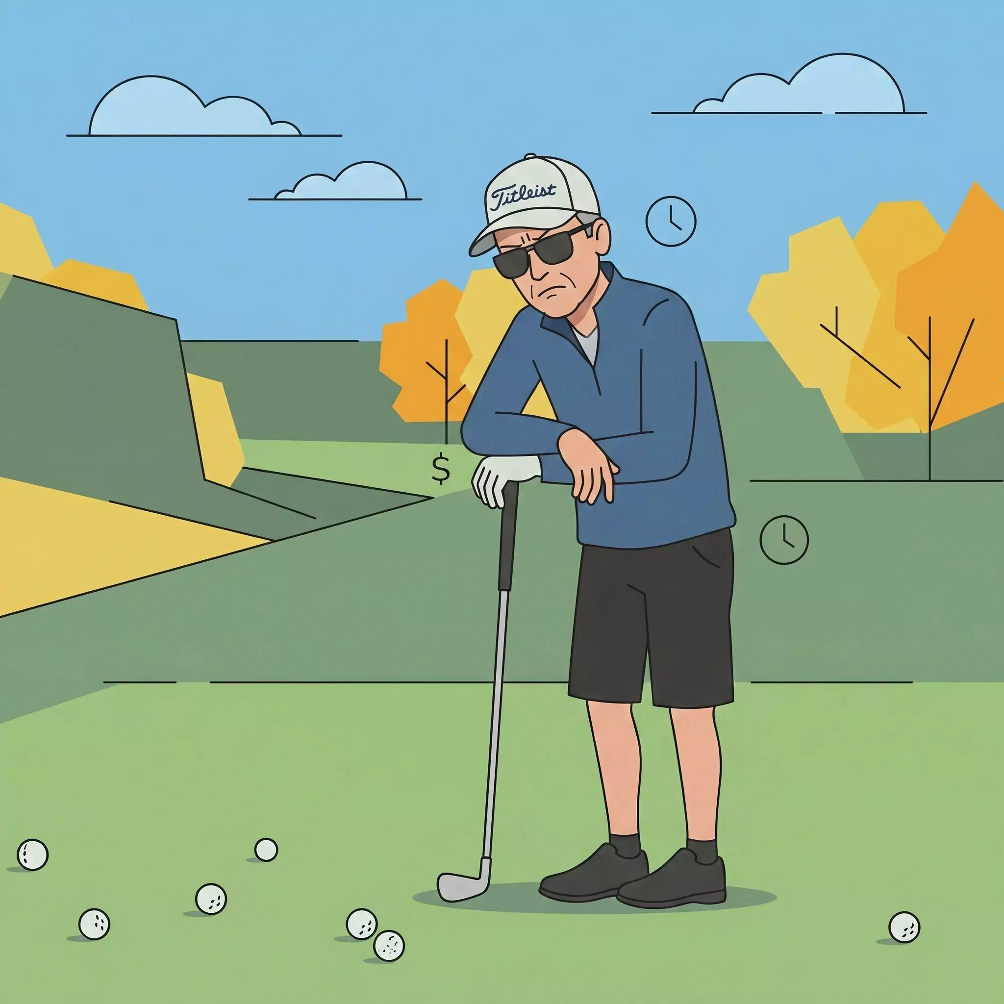 Golfer looking a bit old