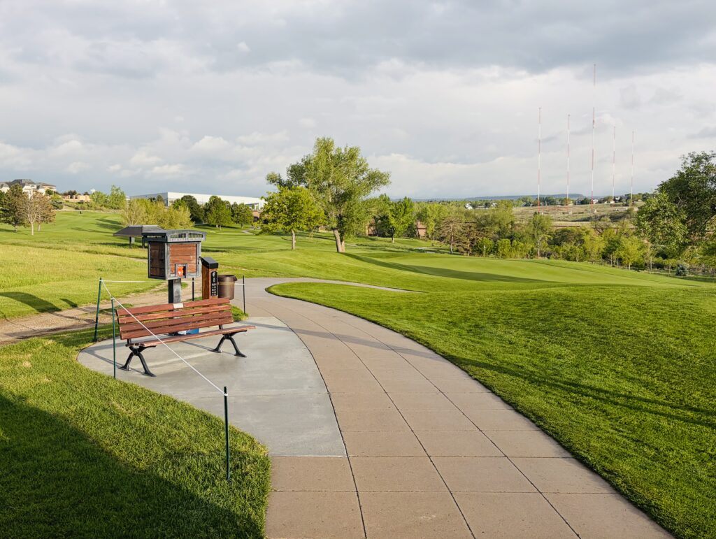 Green side view of fairway